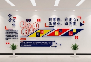 武汉广告公司越秀广告都是怎么做公司文化墙的？